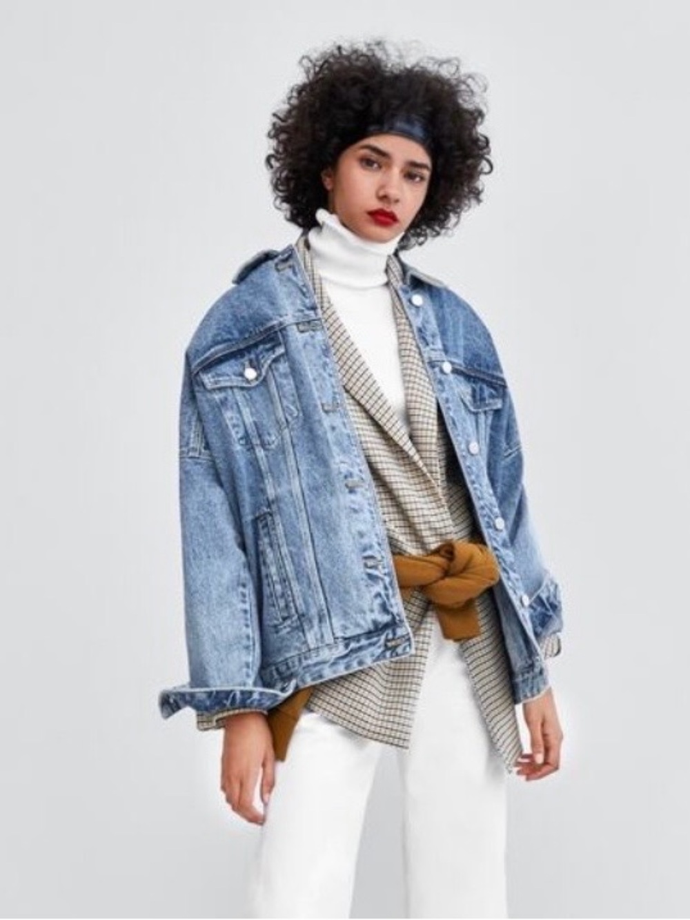 oversized denim jacket for Women zara
